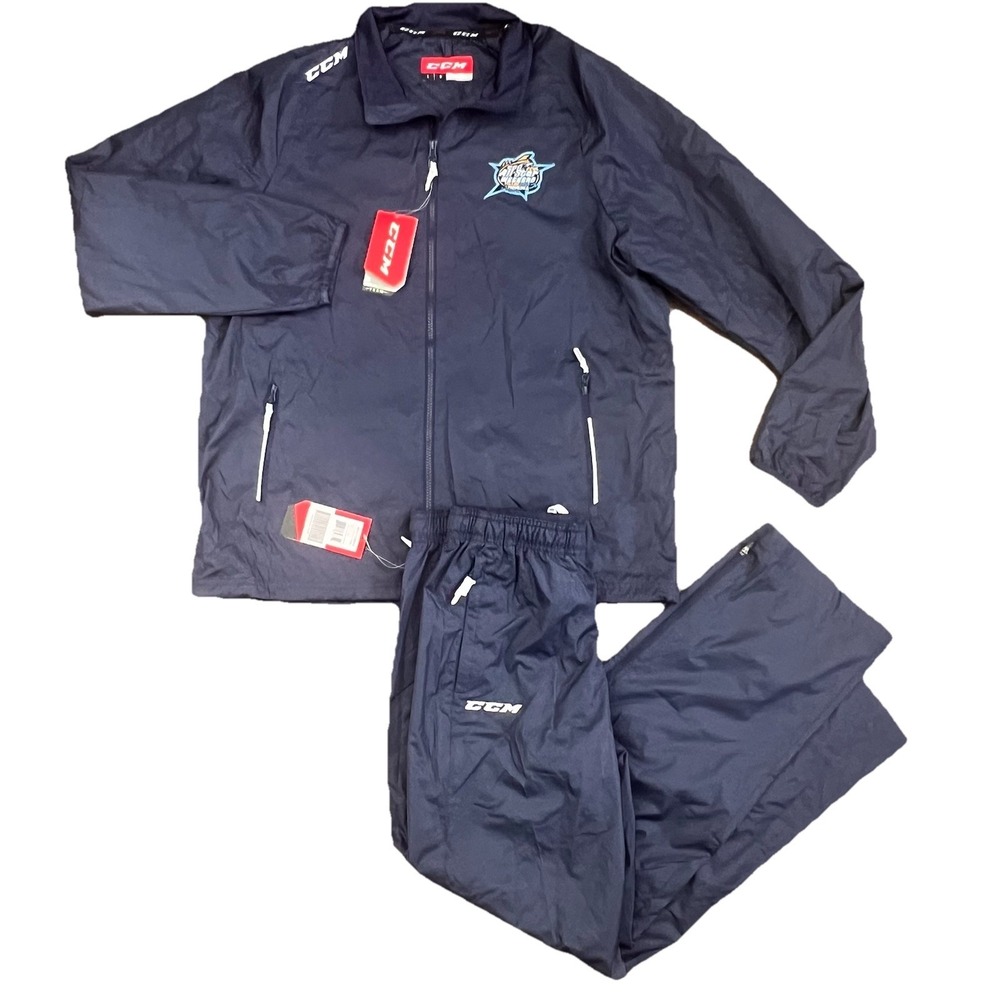 CCM Toledo Walleye ECHL 2019 All-Star Weekend Fins Hockey Warm Up Jacket Pants‎